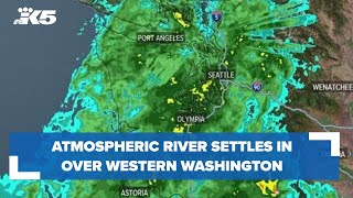 Atmospheric river settles in over western Washington [upl. by Erotavlas]