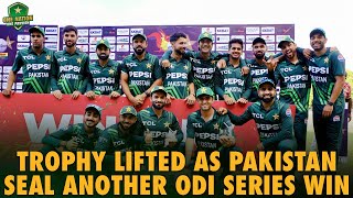 Handshakes catchups and the trophy lifted as Pakistan seal another ODI series win  PCB  MA2A [upl. by Lorene]