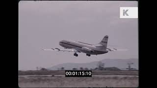 Spain Majorca 1960s Palma Airport Corvair Takeoff [upl. by Schreibman264]