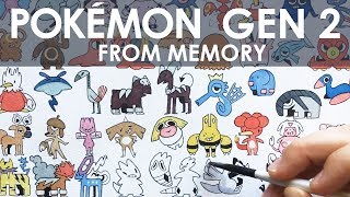 DRAWING ALL POKEMON FROM MEMORY GEN 2 [upl. by Leupold]