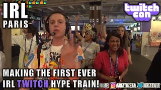 Making the FIRST EVER IRL Twitch Hype Train  IRL TwitchCon Paris [upl. by Finnegan]