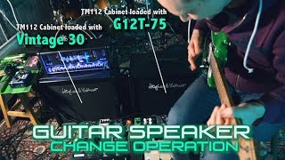 Change Guitar Speaker in Cabinet Why and how to Celestion Vintage 30 to G12T75  Tone Level up E2 [upl. by Einobe]