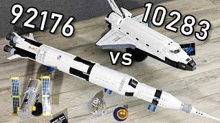 LEGO Space Shuttle Discovery vs LEGO Saturn V  LEGO 10283 vs 92176  LEGO 92176 vs 10283  NASA [upl. by Mcmurry]