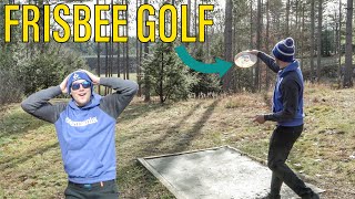 PLAYING DISC GOLF WITH FRISBEES Vlogmas Day 7 [upl. by Akcired]