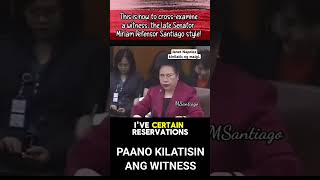 Paano kilatisin ang witness senator senatehearing miriamdefensorsantiago [upl. by Ayela]