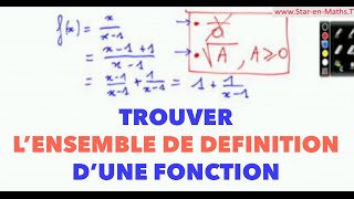 Trouver lensemble de définition dune fonction [upl. by Clardy]