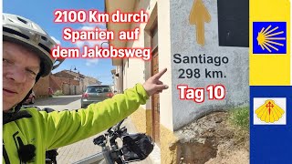 Radreise Doku Urlaub allein auf dem Jakobsweg 2022 Pilgern mit dem EBike Riese und Müller Tag 10 [upl. by Kilan]