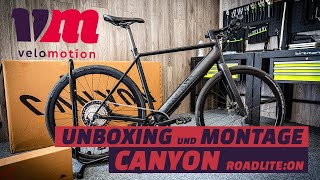 CANYON RoadliteON  UNBOXING und MONTAGE [upl. by Nafis238]