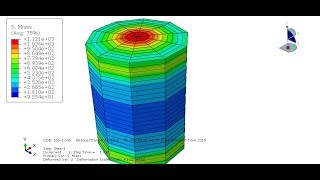 Abaqus Tutorial 4  Stress analysis of axis symmetric components [upl. by Sidras]