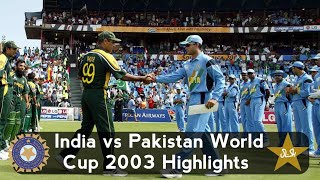 India vs Pakistan  World Cup 2003  at centurion [upl. by Kelwunn]