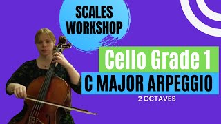 Scales Workshop  Cello Grade 1  C Major Arpeggio 2 Octaves [upl. by Ali]