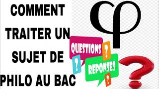 COMMENT TRAITER UN SUJET DE PHILO AU BAC amener sujet poser problématique plan développement [upl. by Chiquita74]