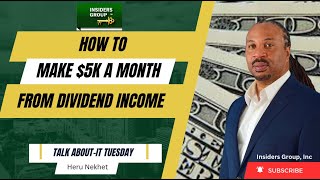 Earn 5K Per Month in Dividends [upl. by Neelehtak]