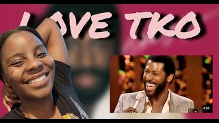 REACTION VIDEO TO TEDDY PENDERGRASS LIVE PERFORMANCE LOVE TKO [upl. by Kessia]