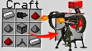 UNE TOURELLE MINIGUN AUTOMATISÉE DANS MINECRAFT [upl. by Anerbes]