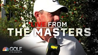 Rory McIlroy staying positive going into Round 2 at Augusta  Live From The Masters  Golf Channel [upl. by Donell]