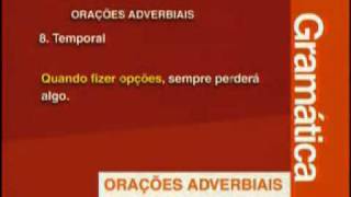 9 Período composto Orações Subordinadas Adverbiais e Orações reduzidas [upl. by Amata]