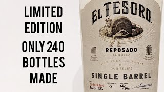 El Tesoro Single Barrel Old Town Tequila Limited Edition ONLY 240 Bottles  Showcase and Review [upl. by Cirri]