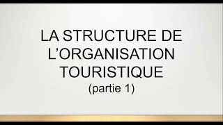 BTS Tourisme EPT  Management  3 4 1 La structure des organisations partie 1 [upl. by Archibald]