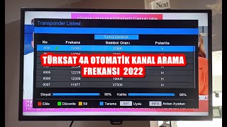 TÜRKSAT 4A OTOMATİK KANAL ARAMA FREKANSI ✅ 2022 [upl. by Emoreg82]