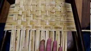 How to Weave Wide Binding Cane in the Herringbone Pattern [upl. by Hagerman]