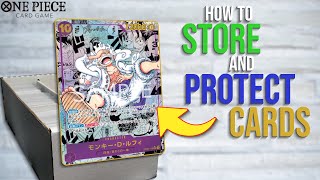 How to STORE and PROTECT your CARDS  SIMPLE GUIDE  One Piece Card Game [upl. by Strohbehn]