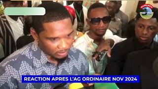 🛑➡️ LE PRÉSIDENT SAMUEL ETOO DIT MERCI À SON AG DE LA FECAFOOT amp SON COMEX⚽️🦁🇨🇲🔥 [upl. by Onaicram482]