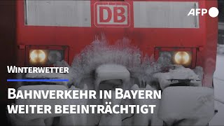 Winterwetter beeinträchtigt Bahnverkehr in Bayern weiter  AFP [upl. by Glenine965]