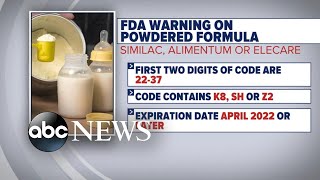 FDA warns about certain infant powdered formulas l GMA [upl. by Eecart799]