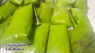 Tamales en Hojas de Plátano Como Preparar la Masa Para Tamales en Hojas de PlatanoVideo En Vivo [upl. by Jedlicka]