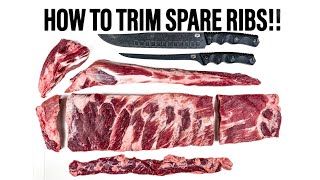 HOW TO TRIM PORK SPARE RIBS  ST LOUIS STYLE [upl. by Wiese]