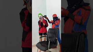 Spider vs Joker funnuyv halloween funny [upl. by Nawotna537]