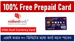 Midland Bank Free Visa Dual Currency Prepaid Card  Midland Bank prepaid card 2021Free Prepaid Card [upl. by Aufmann]