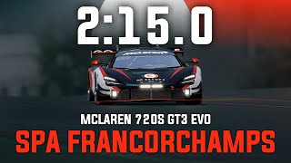 Spa Francorchamps 2150  Mclaren 720S GT3 EVO  GO Setups  ACC 1102 [upl. by Atnuhs632]