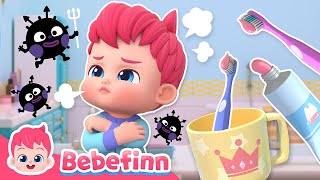 No No ToothbrushingㅣEP139ㅣSong for KidsㅣBebefinn Nursery Rhymes [upl. by Odidnac]