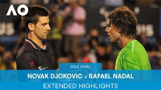 Novak Djokovic v Rafael Nadal Extended Highlights  Australian Open 2012 Final [upl. by Leahcimauhsoj]