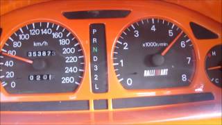 Orange Mitsubishi Galant 98 V6 25 0100 Kmh AT Ralliart 6A13 engine [upl. by Aisile]