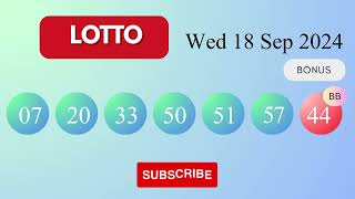 Lotto Draw Results on Wed 18 Sep 2024 The National Lottery UK [upl. by Belsky]