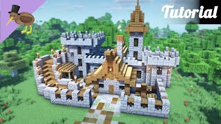 Minecraft How to Build a Small Castle  Survival Base Tutorial [upl. by Kendy]