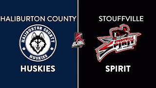 OJHL Highlights  Haliburton County Huskies VS Stouffville Spirit  January 4 2024 [upl. by Lexerd]