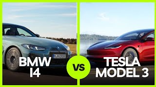 Tesla Model 3 VS BMW I4 [upl. by Annodas]