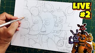 🔴 Five Nights at Freddys O Filme  DESENHANDO AO VIVO 2 [upl. by Eanaj]