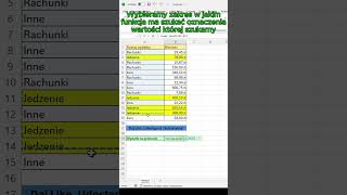 💰 Niezawodny Excel Hack Oblicz Wydatki na Jedzenie w Sekundę z SUMAJEŻELI excel exceltips [upl. by Gretel]