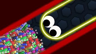 Slitherio 1 Troll Giant Snake vs 94749 Tiny Snakes Epic Slitherio Gameplay [upl. by Leroj]