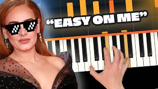 How to Play quotEasy On Mequot on Piano Adele Piano Tutorial [upl. by Eux548]