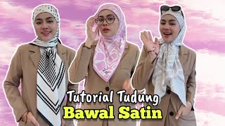 Tutorial Tudung Bawal Satin Simple tapi Cantik [upl. by Vonni]