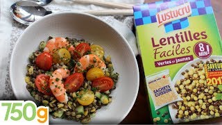 Recette de Salade de lentilles  750g  EXPRESS [upl. by Refinneg]