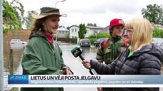 ReTV Jelgavā simtiem nolauztu koku applūdušu pagalmu pagrabu un arī dzīvokļu [upl. by Ynaffat866]