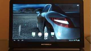 New Motorola ICS Webtop 30 Beta on DROID RAZR Android ICS Tablet experience on Lapdock [upl. by Harolda]