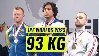 93 kg at IPF WORLDS 2023  CAYCO vs HEDLUND vs KRASTEV [upl. by Wun]